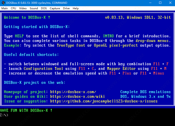 DOSbox-X(DOSģ)v0.83.15Ѱ
